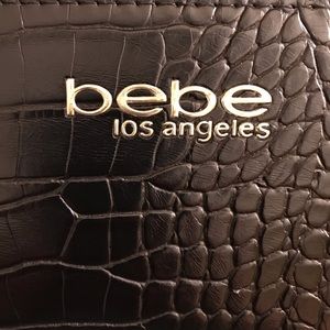 bebe los angeles Croco Zip Around Wallet